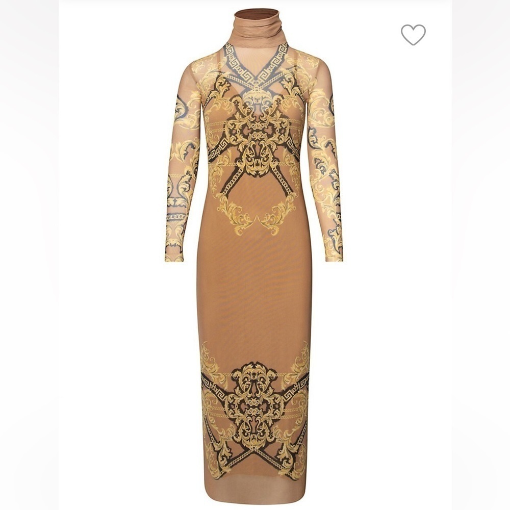 Revolve AFRM Shilene Mesh Tiger Midi Dress